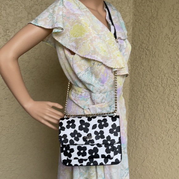 Kate Spade remi graphic blooms flap chain crossbody - Picture 14 of 16